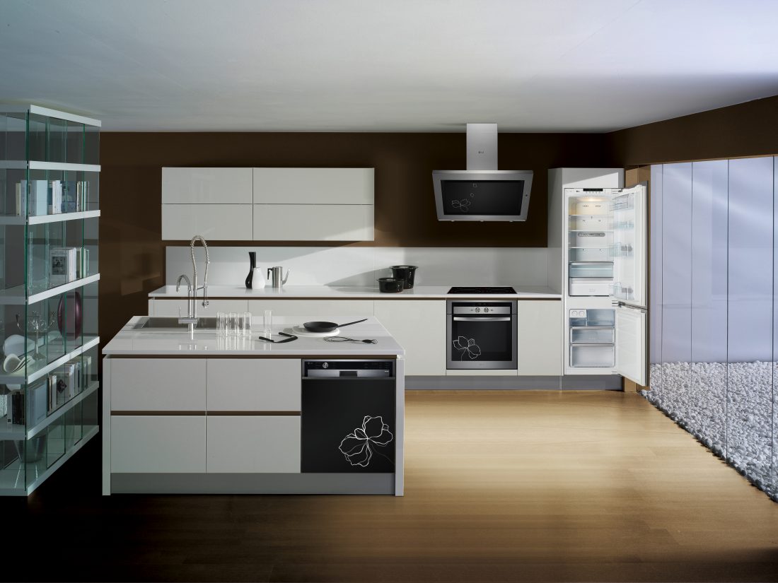 One example of a modern, eco-chic kitchen equipped with LG’s leading home appliances.
