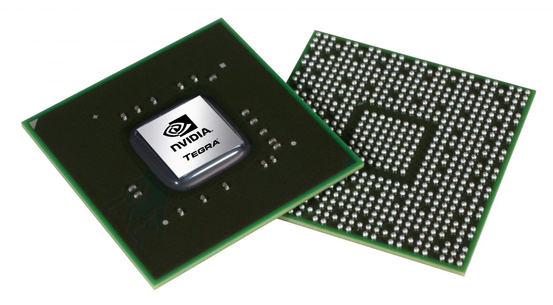 Above and below shot of the Nvidia Tegra 2 Processor