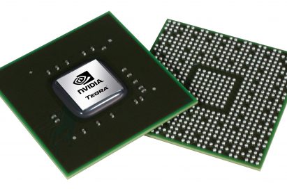Above and below shot of the Nvidia Tegra 2 Processor