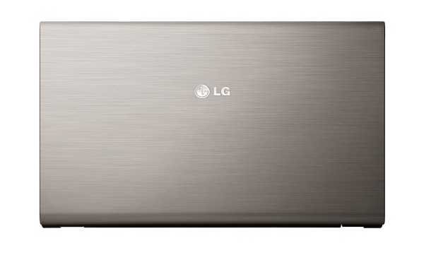 Birds-eye-view of the LG A510 laptop in Champagne Gold