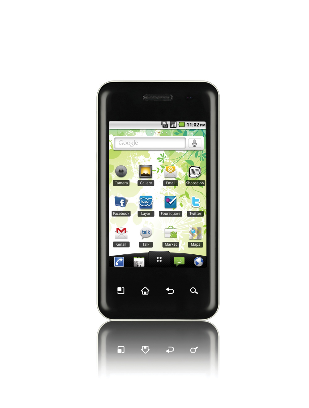 Front view of the LG Optimus Chic