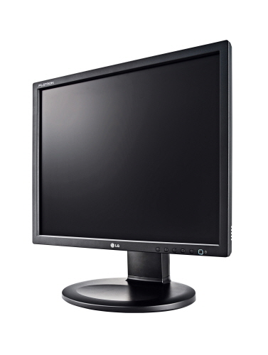 The LG E10 LED Monitor facing 30-degrees to the left