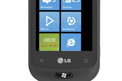 Front view of the closed LG Optimus 7Q