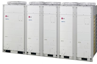 Another image for A line of three LG Multi V III commercial air conditioners