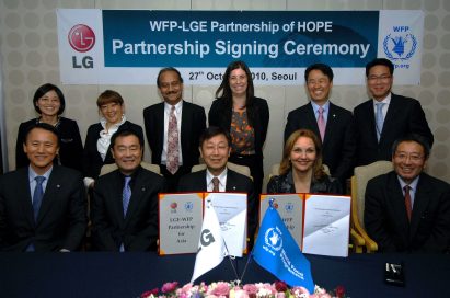 LG ELECTRONICS AND WFP STRENGTHEN PARTNERSHIP TO FIGHT HUNGER IN ASIA