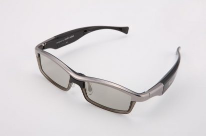 Higher view of LG’s 3D glasses facing 30-degrees to the left