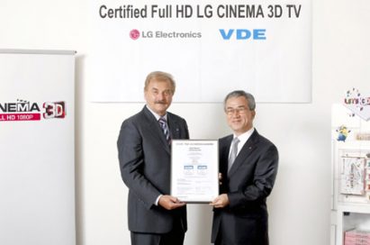 LG CINEMA 3D TV RECEIVES FULL HD CERTIFICATION