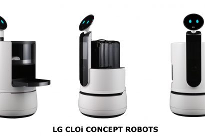 Image of LG CLOi concept robots.