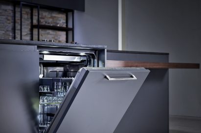 SIGNATURE KITCHEN SUITE dishwasher with slightly door open